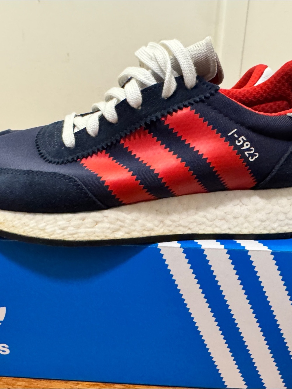 adidas Navy and Red Men's Sneakers I-5923 Style